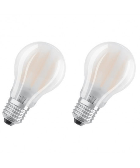 OSRAM Lot de 2 Ampoules LED E27 standard dépolie 8 W équivalent a 75 W blanc froid