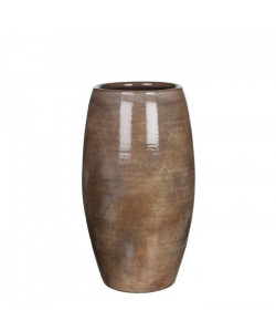 MICA Vase ronde Lester marron foncé  50 xŘ30 cm