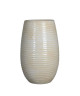 MICA Vase Ingmar  Blanc cassé strié  35 xŘ18 cm