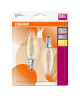 OSRAM Lot de 2 Ampoules LED E14 flamme claire 4 W équivalent a 40 W blanc chaud