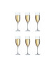 ARCOROC CARBENET Lot de 6 flűtes a champagne 16 cl transparent