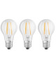 OSRAM Lot de 3 Ampoules LED E27 standard claire 7 W équivalent a 60 W blanc chaud