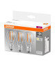 OSRAM Lot de 3 Ampoules LED E27 standard claire 7 W équivalent a 60 W blanc chaud