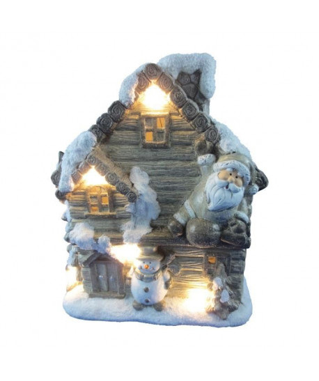 Firgurine de Noël Grande maison lumineuse conte de fées H35 cm