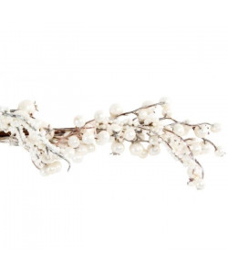 Branche de Noël blanc en osier 12 cm