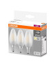 OSRAM Lot de 3 Ampoules LED E14 flamme dépolie 4 W équivalent a 40 W blanc chaud