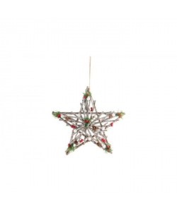 Étoile de Noël lumineuse en bois 40 x40 x8 cm