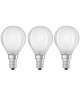 OSRAM Lot de 3 Ampoules LED E14 sphérique dépolie 4 W équivalent a 40 W blanc chaud