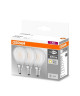 OSRAM Lot de 3 Ampoules LED E14 sphérique dépolie 4 W équivalent a 40 W blanc chaud