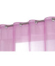 Voilage EOLIA 8 oeillets 130 x 240 cm  Rose