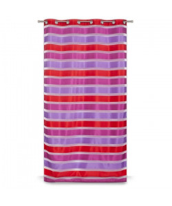 Voilage Milo  8 oeillets  140 x 245 cm  Rouge