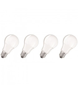 OSRAM Lot de 4 Ampoules LED E27 standard dépolie 9 W équivalent a 60 W blanc chaud