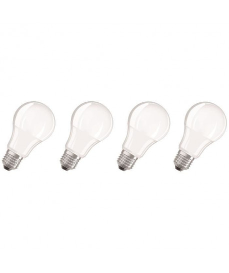 OSRAM Lot de 4 Ampoules LED E27 standard dépolie 9 W équivalent a 60 W blanc chaud