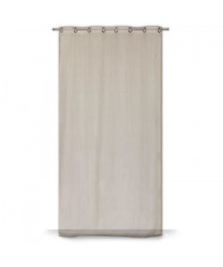 Voilage MILLEPLIS 8 oeillets effet plissé 130 x 245 cm  Beige