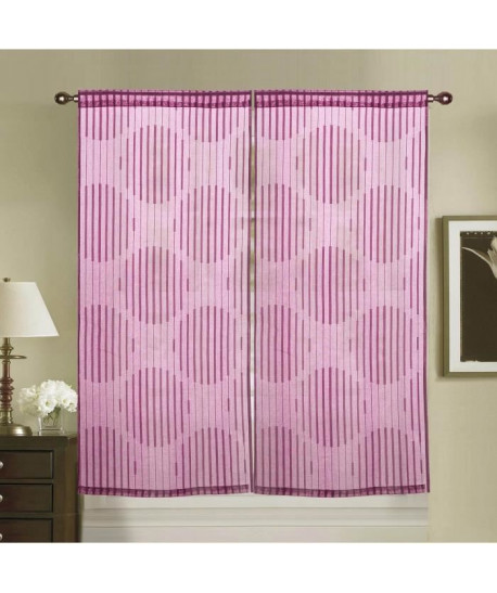 Paire de vitrage MIRAGE  2x60x160 cm  Rose fuchsia