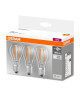 OSRAM Lot de 3 Ampoules LED E27 standard claire 6,5 W équivalent a 60 W blanc froid