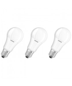 OSRAM Lot de 3 Ampoules LED E27 standard dépolie 14 W équivalent a 100 W blanc froid