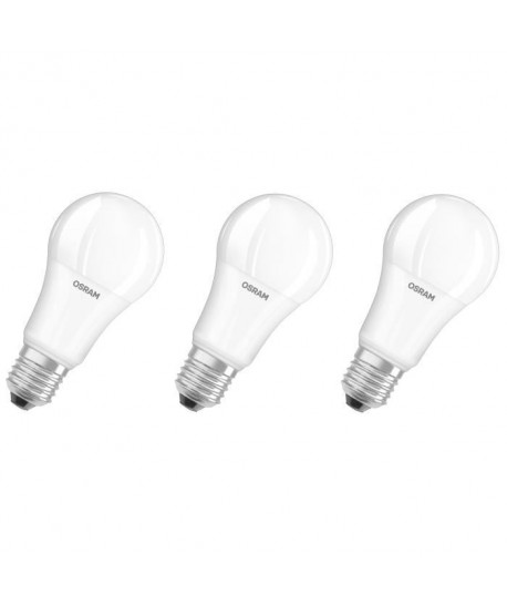 OSRAM Lot de 3 Ampoules LED E27 standard dépolie 14 W équivalent a 100 W blanc froid