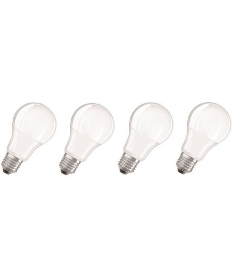 OSRAM Lot de 4 Ampoules LED E27 standard dépolie 9 W équivalent a 60 W blanc froid