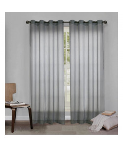 Paire de voilage 140x260 cm Gris