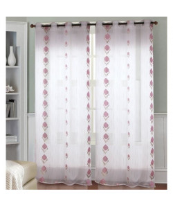 ROYAL Paire de voilage 140x260 cm Rose