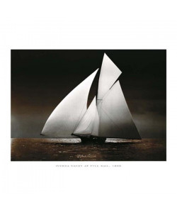 Affiche papier   Iverna Yacht at Full Sail, 1895   Photography Collection   60x80 cm