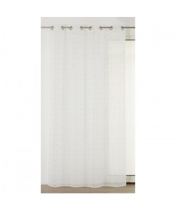 Voilage en étamine Petites Croix 140x240 cm beige