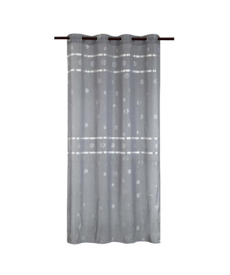 Voilage a bandes brillantes Shiny 140x240 cm gris