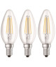 OSRAM Lot de 3 Ampoules LED E14 flamme claire 4 W équivalent a 40 W blanc froid