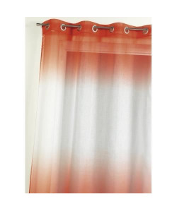 Voilage Etamine imprimé  Orange  H 140 x L 240 cm