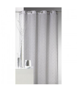 PAILLETTES Voilage Panneau Etamine  Blanc  H 140 x L 240 cm