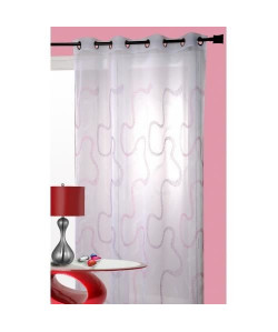 Voilage Entrelace framboise 140x240cm