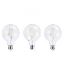 XQLite Lot de 3 Ampoules bulle LED E27 XQ1610 6 W équivalent a 60 W blanc chaud