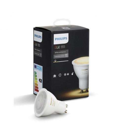 PHILIPS Hue White Ambiance Ampoule LED connectée GU10 9 W équivalent a 60 W