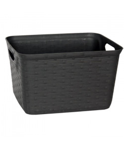 MHOME Panier a linge aspect osier 5,5L wengé