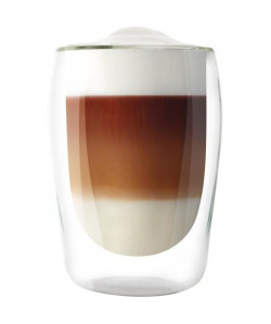 MELITTA Lot de 2 verres en borosilicate pour latté Machiatto 300 ml transparent