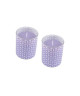 Lot de 2 bougies verrine parfumée lavande H 7,4 cm Violet