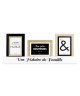 THE HOME DECO FACTORY Lot de 3 cadres photos  Bois  58,7x3,6x23,5 cm  Noir et blanc