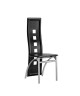 EIFFEL Lot de 2 chaises de salle a manger  Simili noir  Style contemporain  L 50 x P 53 cm