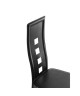 EIFFEL Lot de 2 chaises de salle a manger  Simili noir  Style contemporain  L 50 x P 53 cm