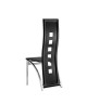 EIFFEL Lot de 2 chaises de salle a manger  Simili noir  Style contemporain  L 50 x P 53 cm