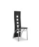 EIFFEL lot de 4 chaises de salle a manger noires  simili et aluminium  Design