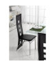 EIFFEL lot de 4 chaises de salle a manger noires  simili et aluminium  Design