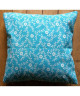 O\'CBO Lot de 2 Coussins déhoussables MILLE FLEURS 40x40 cm  Turquoise