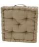 FINLANDEK Coussin de sol IMATRA, 100 % coton, beige, 40x40x10 cm