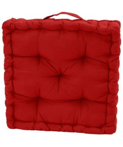 FINLANDEK Coussin de sol IMATRA, 100 % coton, rouge, 40x40x10 cm