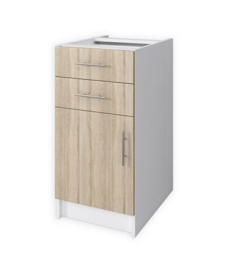 OBI Meuble bas de cuisine L 40cm  Décor chene clair