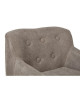 CHARLOTTE Fauteuil enfant pieds bois chene  Tissu gris  Scandinave  L 42 x P 39 cm