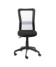 GILL Chaise de bureau  Tissu noir et blanc  Style contemporain  L 55 x P 56 cm
