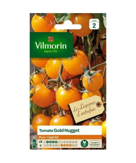 VILMORIN Sachet graines de Tomate GOLD NUGGET  Type tomate cerise jaune